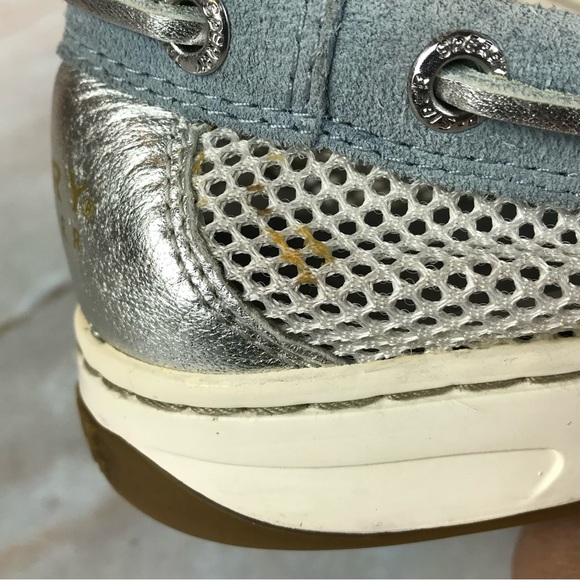 Sperry Angelfish Top Sider Blue Suede and Mesh - Picture 9 of 11